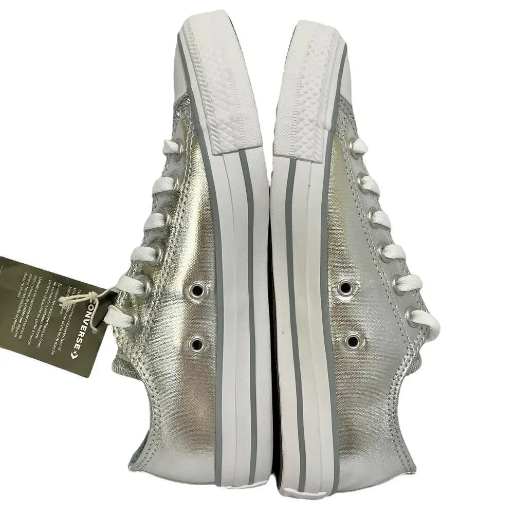 NWT Converse Chuck Taylor All Star Heirloom Silver Sparkle Low Top Sneakers